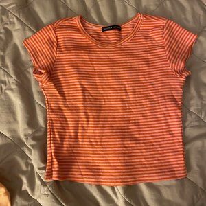 Brandy Melville Pink Striped Top